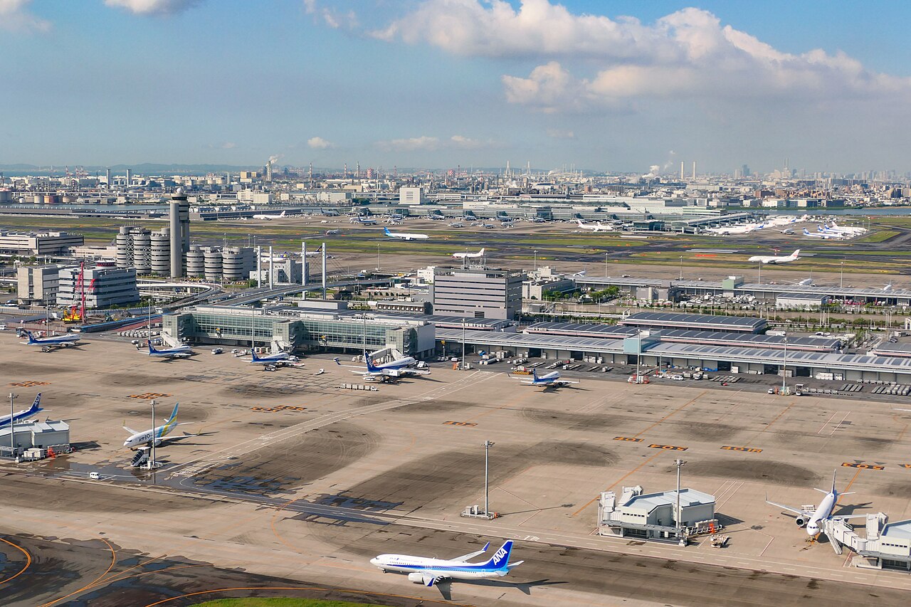Tokyo Haneda Airport seen from above