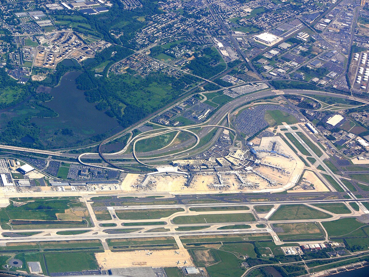 Terminal buildings and apron at Philadelphia International Airport